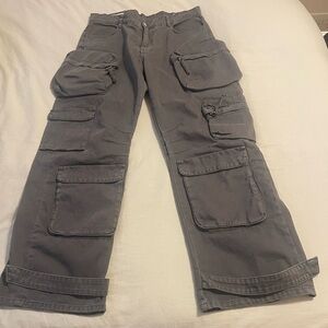 Zara Men's Charcoal Cargo Pants